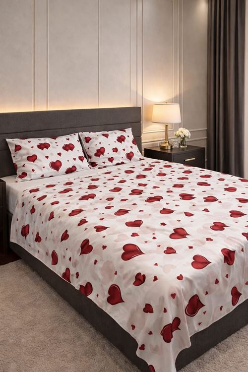 KALP DESENLİ ÇİFT KİŞİLİK NEVRESİM TAKIMI