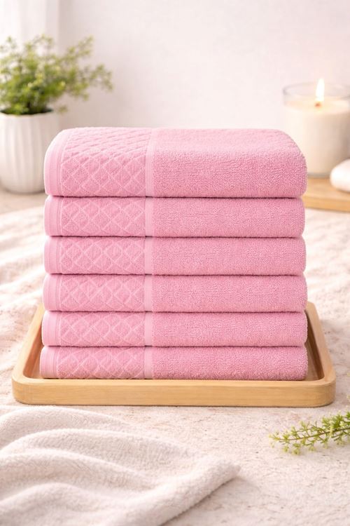 Gül Bahçesi Pembe Havlu